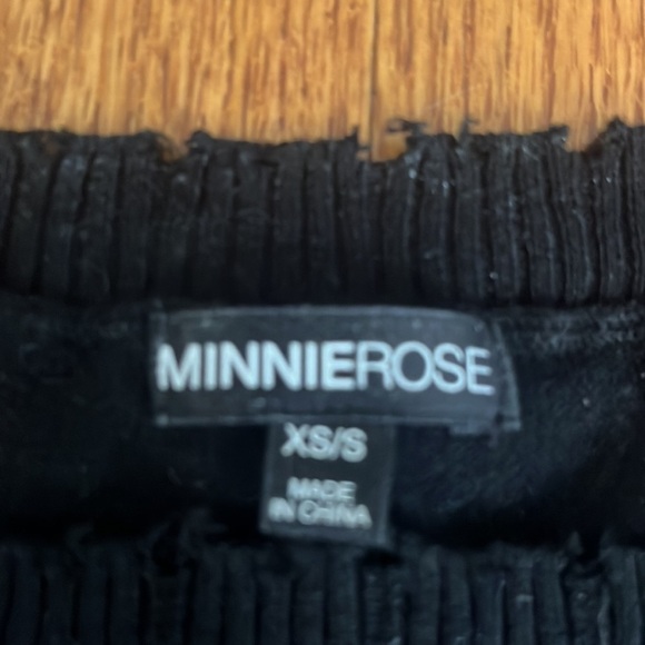 MinnieRose Woman’s Black Sweater Size XS/S - Picture 3 of 5